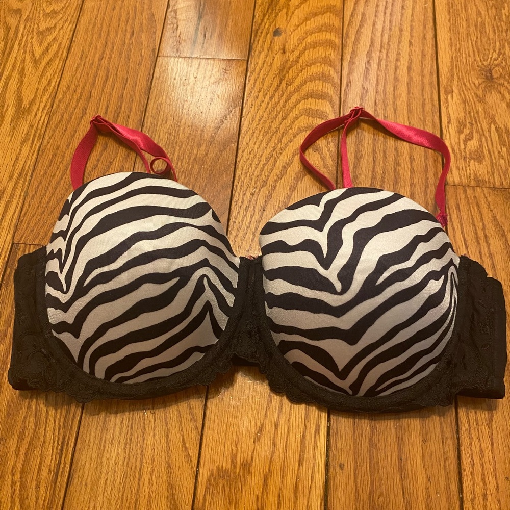 Wonderbra Convertible‎ Push-Up Underwire Zebra Stripe 7644 Size 38C
